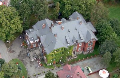 Historická vila na prodej Kudowa-Zdrój, Zdrojowa 36, Dolní Slezsko,, Foto z dronu