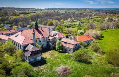 Zámek na prodej Brody, Zámek Brody, Ústecký kraj, Foto z dronu
