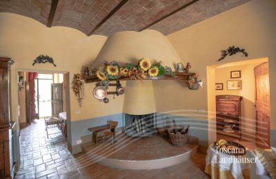 Venkovský dům na prodej Castiglione d'Orcia, Toscana:  RIF 3053 offener Kamin