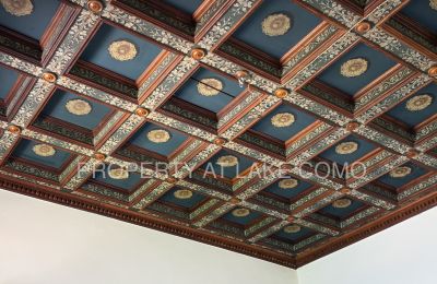 Historická vila na prodej Torno, Lombardia:  Coffered Ceiling