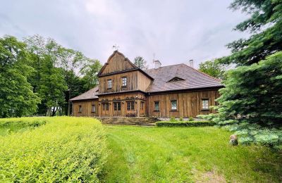 Zámeček na prodej Paplin, Dwór w Paplinie, Mazovia, Pohled zezadu
