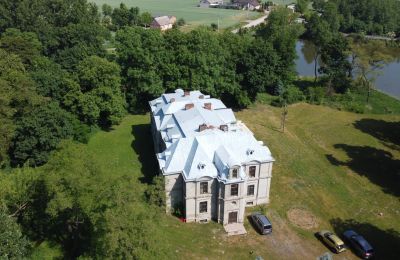 Zámek na prodej Więsławice, Kujavsko-pomořanské vojvodství, Foto z dronu