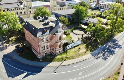 Historická vila na prodej Radomsko, Kolejowa  2, Lodžské vojvodství, Foto z dronu