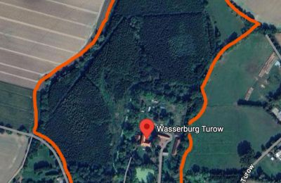 Hrad na prodej 18513 Glewitz, Meklenbursko-Přední Pomořansko, Grundstückseinzeichnung-Quelle: google-maps