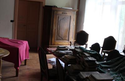 Historická vila na prodej Faido, Ticino, Sala da pranzo restaurata con accesso indipendente al giardino