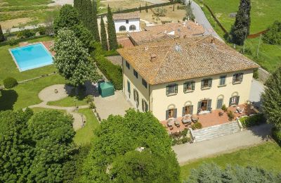 Historická vila na prodej Bagno a Ripoli, Toscana, Foto z dronu