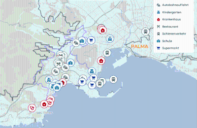 Zámeček na prodej Mallorca, Palma, Gènova, Baleárské ostrovy, Lageplan