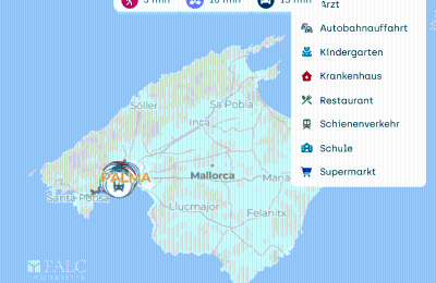 Historická vila na prodej Palma, Baleárské ostrovy, Lageplan