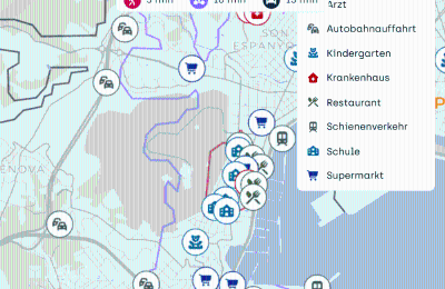 Historická vila na prodej Palma, Baleárské ostrovy, Lageplan