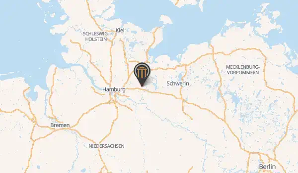 Poloha zámečku Niendorf poblíž Hamburku