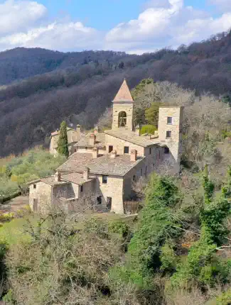 Historická rezidence s kostelem v středověké vesnici Monte Migiano, 06019 Umbertide, Umbrie